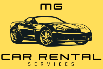 Black and White Cara Rental Service Logo